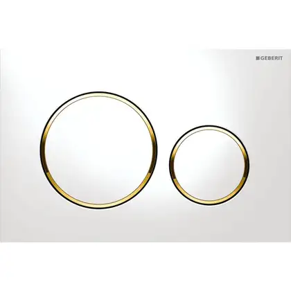 Geberit Sigma 20 Клавіша змиву, білий/позолота (115.882.KK.1)