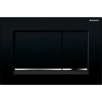 Geberit Sigma 30 Клавіша змиву, чорний/хром глянець (115.883.KM.1)
