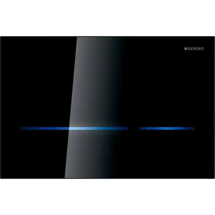 Смывная клавиша Sigma 80, электроника, черное стекло (для смывных бачков скрытого монтажа Geberit Sigma 12 см) (116.090.SG.1)