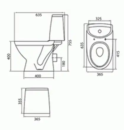 Kolo Runa Компакт унітаз, дюропласт сидіння (L89200000)