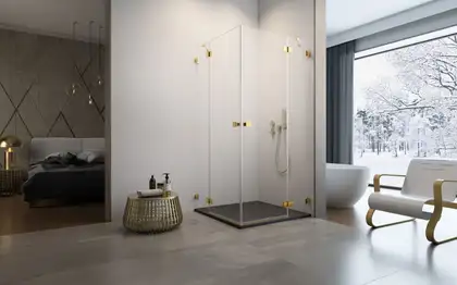 Душова кабіна (половина) Essenza Pro Gold KDD 90 права, RADAWAY (10096090-09-01R)