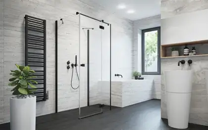 Душові двері Essenza New Black KDJ+S 90 ліві, RADAWAY (385020-54-01L)