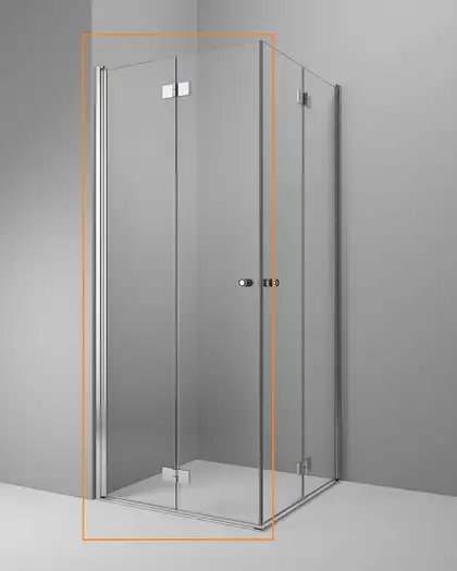 Душова кабіна (половина) Essenza New KDD-B 80 без порогу ліва, RADAWAY (385070-01-01LB)