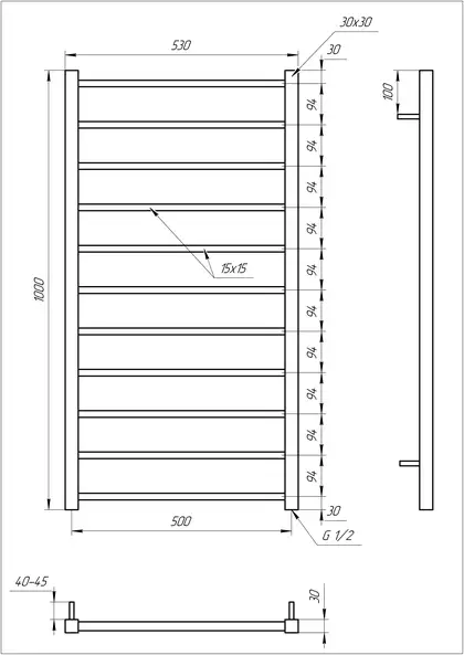 Genesis Aqua Полотенцесушитель Flat (1204) Genesis Aqua Полотенцесушитель Flat (1204)