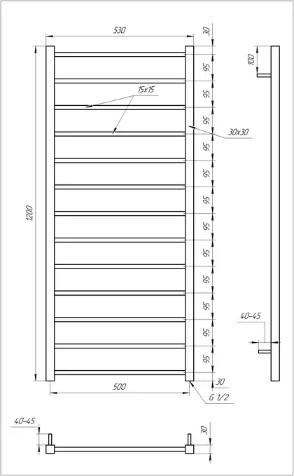 Genesis Aqua Полотенцесушитель Flat (1204) Genesis Aqua Полотенцесушитель Flat (1204)