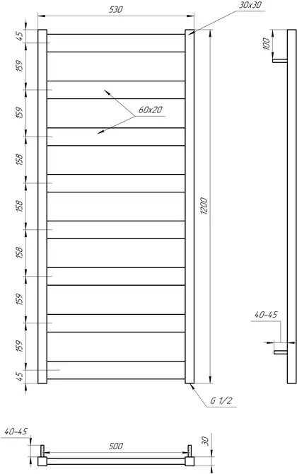 RAIFIL Колба 20д Slim 3/4" синя 890 (в комплекті ключ, кронштейн, саморізи) (3005)