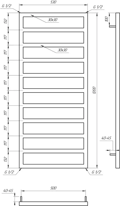 Genesis Aqua Полотенцесушитель Jazi (54005)