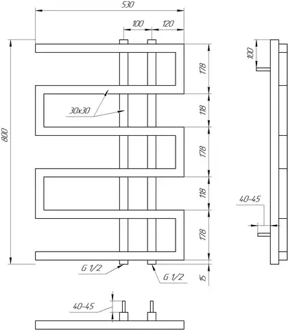 Genesis Aqua Полотенцесушитель Dual (56003)