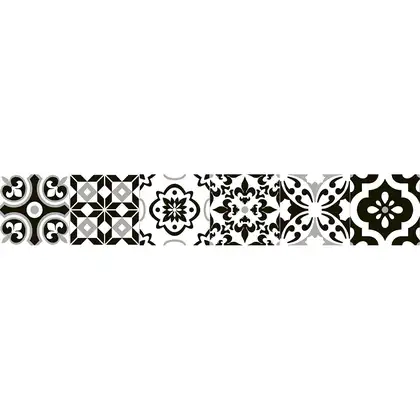 Декор настенный, керамогранит Almera Ceramica Artic Black 15 х 90 см 476446