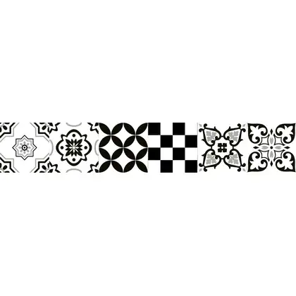 Декор настенный, керамогранит Almera Ceramica Artic Black 15 х 90 см 476446