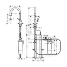 Смеситель для кухни Hansgrohe Aqittura M91 FilterSystem 210, 1jet, sBox (цвет - сталь) 76800800