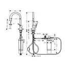 Смеситель для кухни Hansgrohe Aqittura M91 FilterSystem 210, 1jet (цвет - чёрный матовый) 76801670