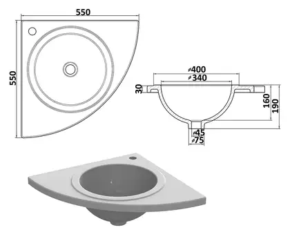 Snail Умивальник «Роксана» Янтар Т101 (110T101)