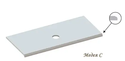 Snail Стільниця «Медея» 900/550 Гранат T102 (122T102)