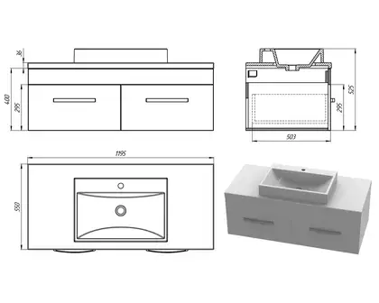 Snail Тумба «Венера» з умивальником «Гранд» Золото Т999 (1200KM148T999)