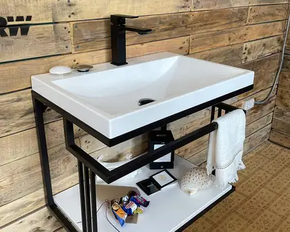 Snail Тумба «Самуі» з умивальником «Богема»/камінь Гранат T102 (600LOFT156cT102)