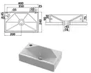 Snail Меркурій L Умивальник, білий мат (157LA100M)