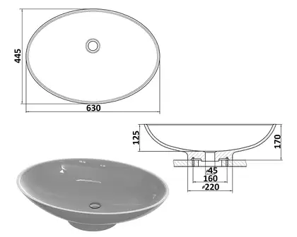 Snail Умивальник накладний Ніка Перу Т109 (103T109)