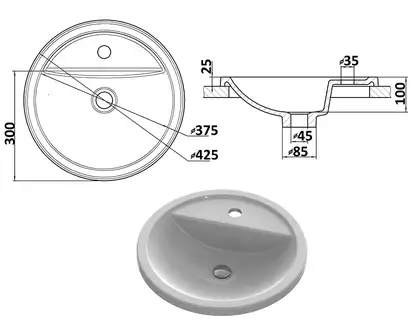 Snail Умивальник «Терра» А601 Мусон глянець (154A601)