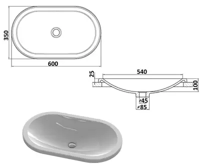 Snail Умивальник «Гера» А700М Кава МАТ (155A700M)