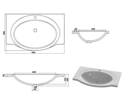 Snail Умивальник «Афродита»  Перу Т109 (108T109)