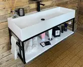 Snail Тумба «Мідуей» з умивальником «Флорида»/камінь Оранж Т209 (1015LOFT168/3cT209)