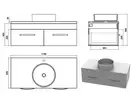 Snail Тумба «Венера» з умивальником «Оазіс» Меланіт H100 (1200KM170H100)