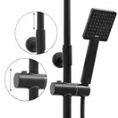 Душовий гарнітур Yoka OSLO 25 BLACK черный з полицею та краном (BP.OSLO 25 BLK)