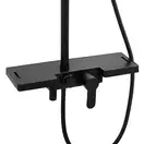 Душовий гарнітур Yoka OSLO 25 BLACK черный з полицею та краном (BP.OSLO 25 BLK)