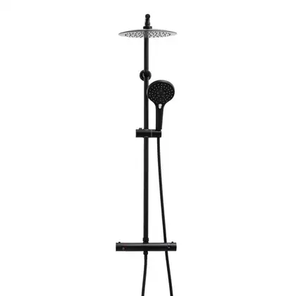 Душовий гарнітур Yoka BERGEN 25 BLACK черный з термостатом (BP.BERGEN THERM 25 BLK)