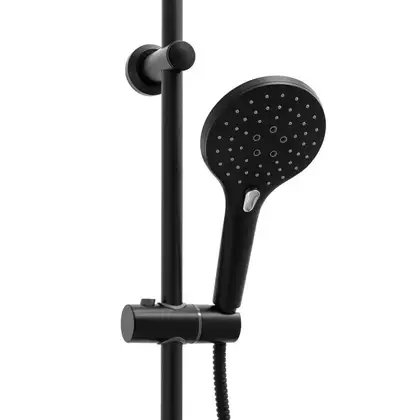 Душовий гарнітур Yoka BERGEN 25 BLACK черный з термостатом (BP.BERGEN THERM 25 BLK)