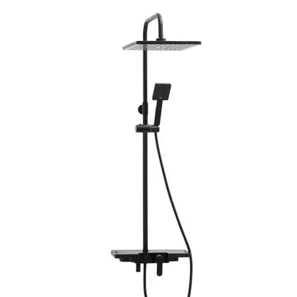 Душовий гарнітур Yoka OSLO 30 BLACK черный з полицею та краном (BP.OSLO 30 BLK) Душовий гарнітур Yoka OSLO 30 BLACK черный з полицею та краном (BP.OSLO 30 BLK)