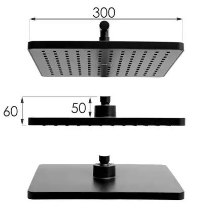 Душовий гарнітур Yoka OSLO 30 BLACK черный з полицею та краном (BP.OSLO 30 BLK) Душовий гарнітур Yoka OSLO 30 BLACK черный з полицею та краном (BP.OSLO 30 BLK)