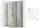 Душова Кабіна REA Золото 90x90 + Душевий Піддон REA 90x90 KPL-4904-8543