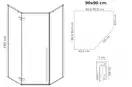 Душова Кабіна REA Золото 90x90 + Душевий Піддон REA 90x90 KPL-4904-8543