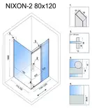 Душова Кабіна REA Nixon 80x120 P KPL-K5010-K5003 (KPL-5010-5003)
