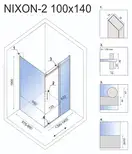 Душова Кабіна REA Nixon 100x140 L KPL-K5014-K5006 (KPL-5014-5006)