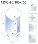 Душова Кабіна REA Nixon 100x100 P KPL-K5014-K7440 (KPL-5014-7440)
