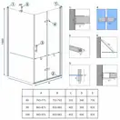 Душова Кабіна REA Molier Хром 100x80 KPL-6371-8534