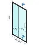 Душова Кабіна REA Rapid Slide 100x90 KPL-6400-6422