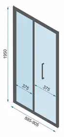 Rea Душова Кабіна Rapid Fold 80x80 KPL-6418-6421