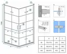 Душова Кабіна REA Molier Чорний Double 100x100 KPL-6963-6963