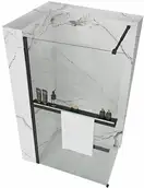 Душова Стінка REA Aero Чорний 80 + Evo KPL-7580-00652