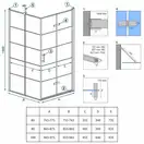 Душова Кабіна REA Molier Чорний 80x80 KPL-8537-8412