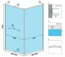 Душова Кабіна REA Space In Чорний 90x90 + Душовий Піддон Чорний Savoy KPL-8881-4803