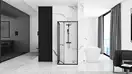 Душова Кабіна REA Space In Чорний 80x100 + Душовий Піддон Savoy Чорний KPL-8882-4087