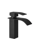 Змішувач для раковини (умивальника) REA FALCON BLACK 18 чорний низький (REA-B0253)