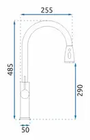 Rea NEST CHROME Змішувач для кухні, хром (REA-B2056)