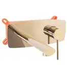 Смеситель для раковины (умывальника) REA OVAL GOLD + BOX скрытого монтажа (REA-B5125)