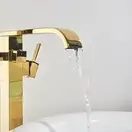 Смеситель для ванны REA CARAT GOLD золотой напольный (REA-B5231)
